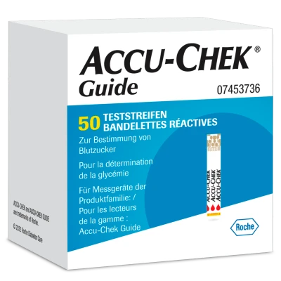 Accu-Chek&reg; Guide bandelettes de test 50
